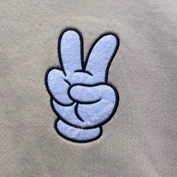 Disney Parks Mickey Peace Sign Pullover Crewneck - Picture 2 of 3